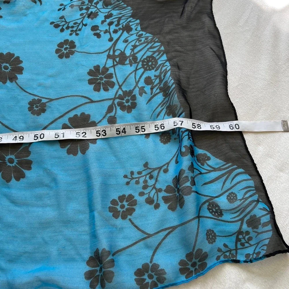 Fairy Black Blue scarf Sheer Hip Scarf Pretty Whimsical Goth Bag Accessory